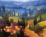 Famous View Paintings - Tuscan Valley View